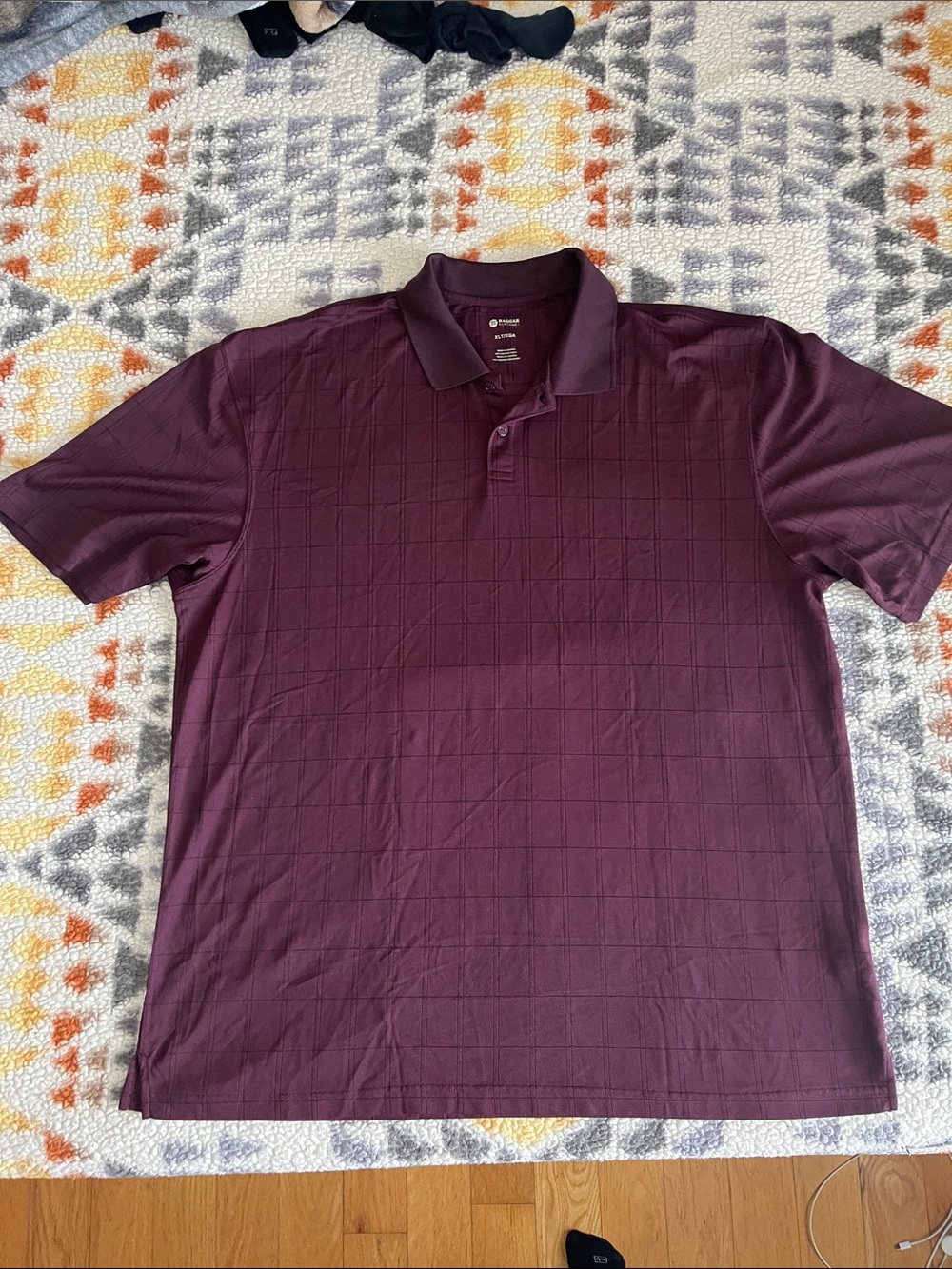 Haggar Men's Polo Shirt - Burgundy